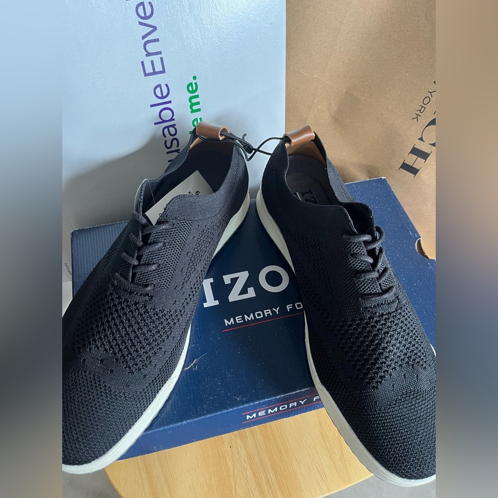 NEW IZOD Breeze Gray Memory Foam Lace Up Loafers Size 9 new